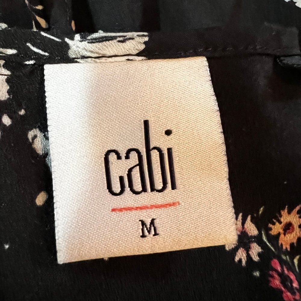 Like new CABI Misty Black Sleeveless Floral Tunic Style 5388 Top Size Me… - Picture 4 of 10